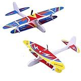 Kit 2 Super Aviãozinho Infantil Voa De Verdade Planador Elétrico Recarregável Avião De Brinquedo Para Crianças