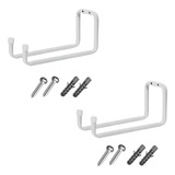 Kit 2 Suporte Aço Multiuso 22cm Parede Bike Mangueira Escada
