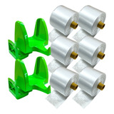 Kit 2 Suporte Bobina Fundo Estrela De Parede Com 6 Bobinas P