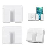 Kit 2 Suporte Celular De Parede P Carregar Branco C Adesivo