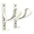 Kit 2 Suporte De Parede Capacete Mochila Jaqueta Bolsa Cor Branco