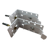 Kit 2 Suporte L Para Trilho Suísso Triplo Cortina Em Parede