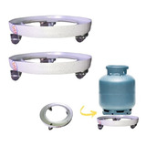 Kit 2 Suporte Para Botijão De Gás Em Aluminio Fundido