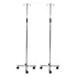 Kit 2 Suporte Para Soro Inox Regulagem De Altura Com Rodízio