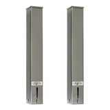 Kit 2 Suporte Porta Copos Descartavel Quadrado Inox Cafe 50m