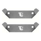 Kit 2 Suporte Raquete Inox Resistente Tenis Parede Universal