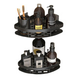 Kit 2 Suporte Shampoo Sabonete Banheiro Adesivo Parede Box Luxo Cor Preto Aluminio Premium Rishon