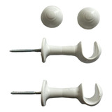 Kit 2 Suporte Simples 28mm Plástico Para Cortina