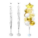 Kit 2 Suportes Balões Bexigas De Chão 168cm 19 Hastes Vareta