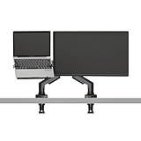 Kit 2 Suportes Braço Articulado Para Monitor E Notebook Pistão A Gás F80 Bandeja De Apoio NBH 2
