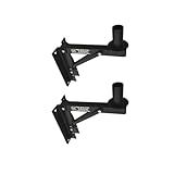 Kit 2 Suportes De Parede Para Caixa De Som- Aço Resistente- Até 20 Kg- Preto