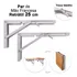 Kit 2 Suportes Mão Francesa Cantoneira Dobrável Retrátil Reforçada Prateleira Mesa 25cm