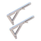 Kit 2 Suportes Mão Francesa Dobrável Retrátil Reforçada 25cm