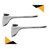 Kit 2 Suportes Pelicano Metal P Prateleira Vidro Madeira Mdf