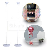 Kit 2 Suportes Telescopio Aço ferro Para Balão Bubble Festa