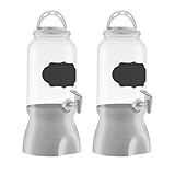 Kit 2 Suqueira Com Suporte E Torneira 3 6lt Lousa 3 6lt Branco 