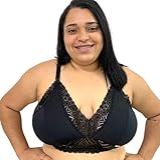 KIT 2 Sutiã Amamentação Renda PLUS SIZE Gestante Gravida BR Numérico 54 Plus Size PRETO BRANCO 