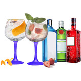 Kit 2 Taças De Gin 720ml De Vidro Tanqueray Beefeater Bombay