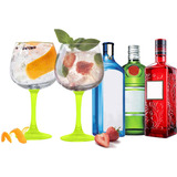 Kit 2 Taças Gin 720ml De Vidro Tanqueray Beefeater Bombay