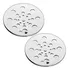 Kit 2 Tampa Ralo Grelha Redonda 10x10 Com Fecho Rotativo Abre E Fecha Em Aço Inox