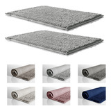 Kit 2 Tapete Para Banheiro Antiderrapante Absorvente 60x40cm