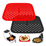 Kit 2 Tapete Protetor Silicone Quadrado Air Fryer Fritadeira