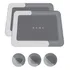 Kit 2 Tapetes Mágico Para Banheiro Antiderrapante Absorvente Cor 2 Cinza Home