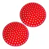Kit 2 Tapetes Protetor P  Air Fryer Silicone Vermelho 19cm