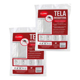 Kit 2 Tela Mosquiteira Janela Velcro Ajustável Anti Insetos