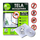 Kit 2 Telas Mosquiteiras Janela Anti inseto Mosquito 130x150