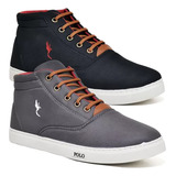 Kit 2 Tenis Masculino Barato Sapatenis Casual Cano Alto