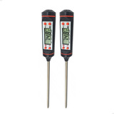 Kit 2 Termômetros Tipo Espeto Culinário Digital Alimento