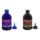 Kit 2 Tintas De 500 Ml P Pincel De Quadro Branco Azul Preto