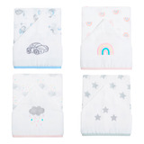 Kit 2 Toalha De Banho Bebe Fralda Soft Grande Fina Bordada