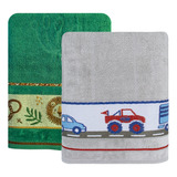 Kit 2 Toalhas Banho Infantil Soft Baby Algodão Macia Appel