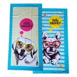 Kit 2 Toalhas De Banho Pets Cachorro Labrador Buldog