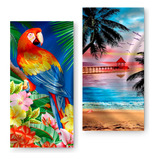 Kit 2 Toalhas De Praia Piscina Seca Rápido Aveludada Appel