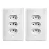 Kit 2 Tomada Tripla 10a Monobloco De Embutir 4x2 2p+t 10a Cor Branco