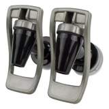 Kit 2 Torneiras Para Bebedouro Esmaltec Gelágua Egc 35b Cor Preto E Cinza