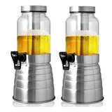 Kit 2 Torre De Chopp Escovada Chopeira Cervejeira Vidro 2 2l