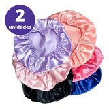 Kit 2 Touca De Cetim Ajustável Toca Anti Frizz Toque De Seda