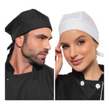 Kit 2 Toucas Bandana P Cozinha Barman Sushiman Várias Cores