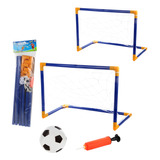 Kit 2 Traves Futebol Infantil Bola Mini Gol Rede Brinquedo