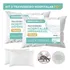 Kit 2 Travesseiro Impermeável Hospitalar Antialérgico Protetor Anti Mofo Silencioso Branco