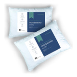 Kit 2 Travesseiro Luxo Antialérgico Regulável Macio Lavável