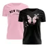 Kit 2 Tshirt Blusa Feminina Camiseta Borboleta New York