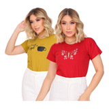 Kit 2 Tshirts Feminina