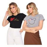 Kit 2 Tshirts Feminina