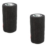 Kit 2 Un Bandagem Atadura Flexível Para Pet 10cm Preto