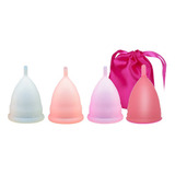 Kit 2 Un Copo Coletor Menstrual Silicone Ecológico Brinde